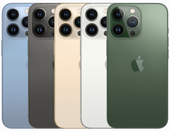 iPhone 13 Pro back in all colors
