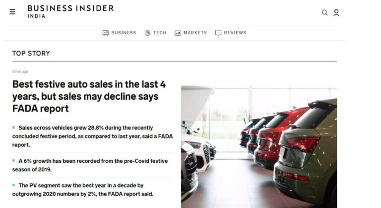Business Insider home page screenshot
