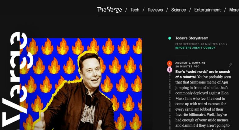 the verge home page