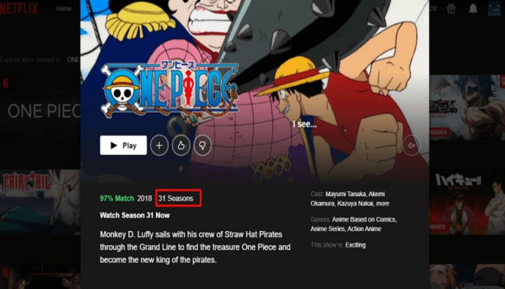 One Piece in Japanese Netflix through Nord