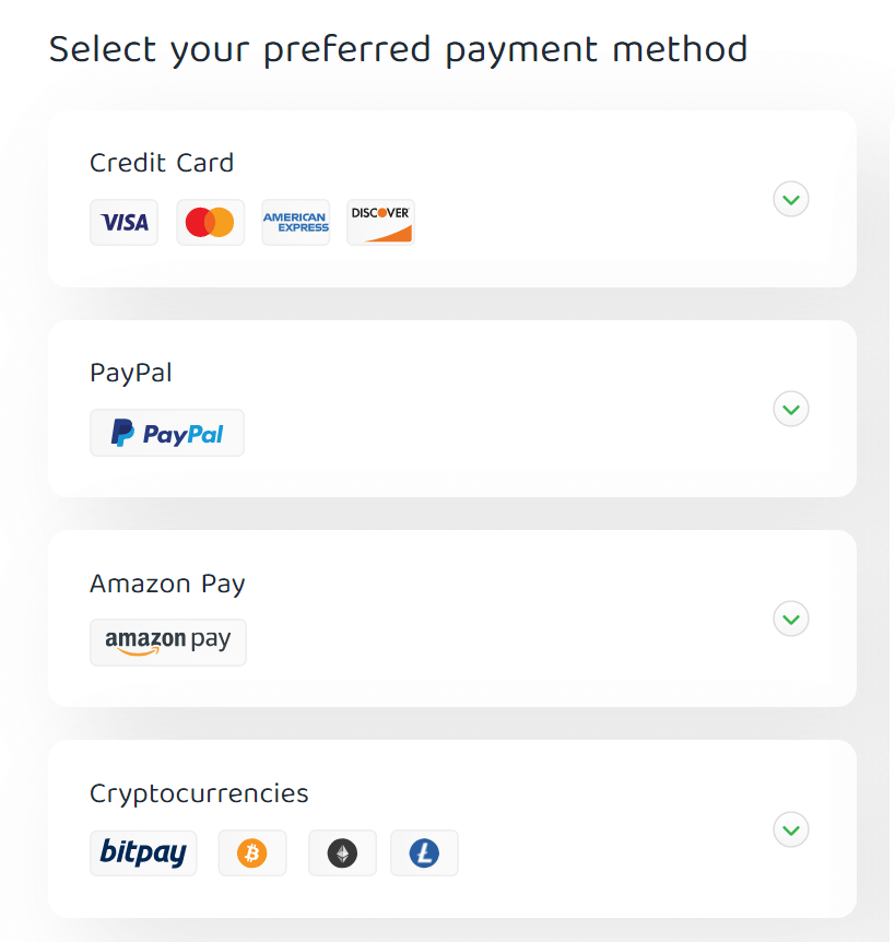 Payment method of PIA