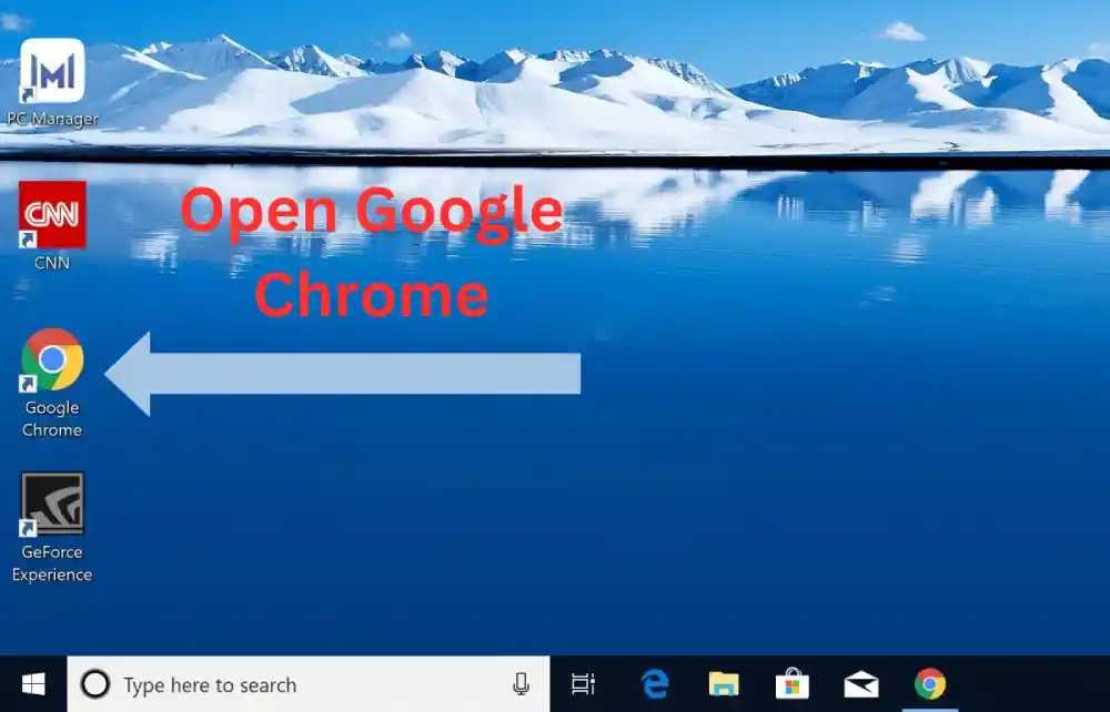 Google Chrome icon on the Homescreen